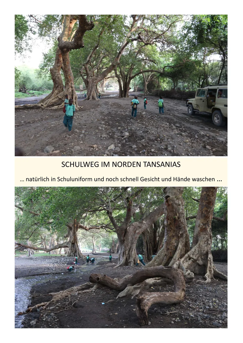 Schulweg im Maasailand