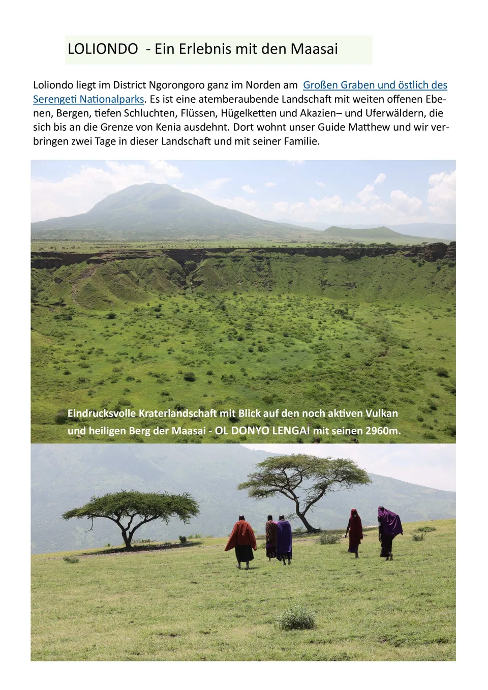 Leben mit den Maasai in Loliondo